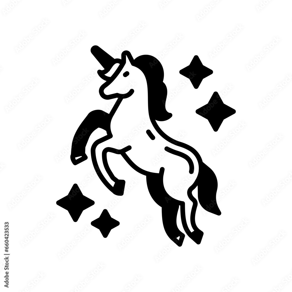 Fototapeta premium Unicorn icon in vector. Illustration