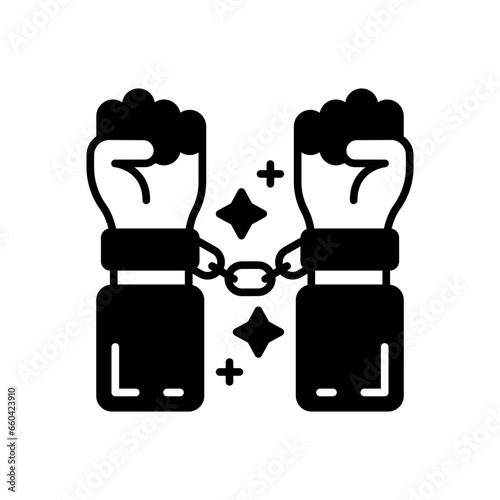 Handcuffs Magic icon in vector. Illustration