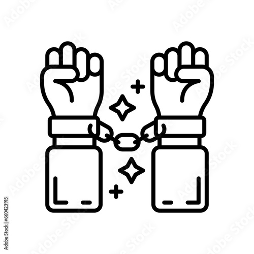 Handcuffs Magic icon in vector. Illustration