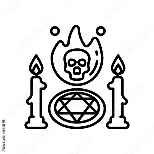 Ritual icon in vector. Illustration