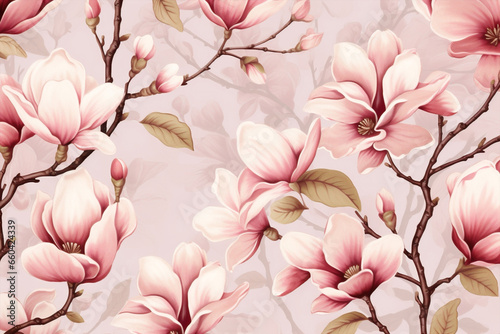 Pink decorative pattern flower seamless