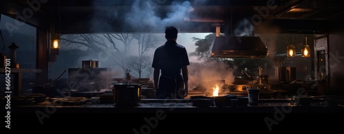 A man cooking in a kitchen © pham