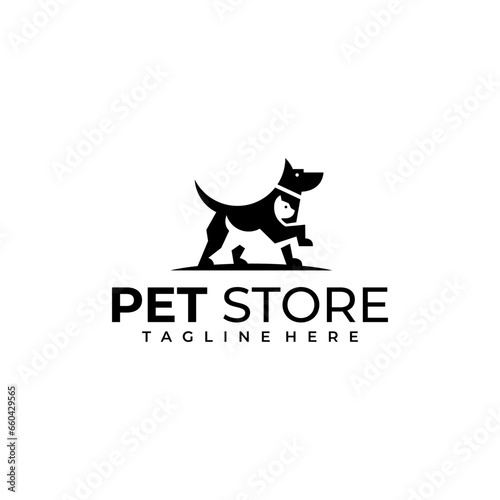 MODERN CAT AND DOG PET SHOP VECTOR ILLUSTRATION