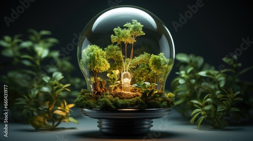 "Clean Energy Concept with Sustainable Lightbulb