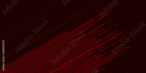 Bright red glow linear minimalism, vector design
