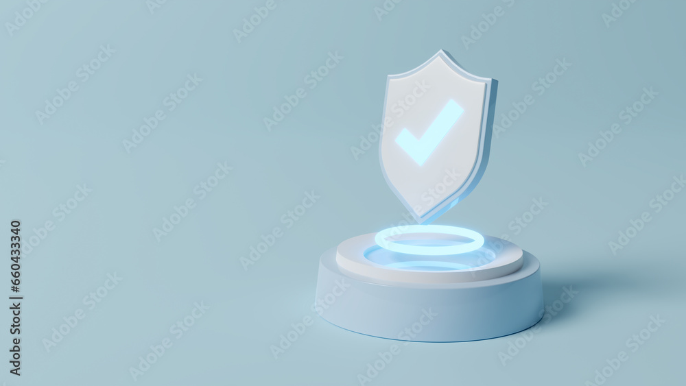 3D shield check mark icon. Security Concept. Shield protection icon with checkmark. Security, Protection, Medical health protection,antivirus, successful verification. Creative design icon. 3d render 3D shield check mark icon. Security Concept. Shield protection icon with checkmark. Security, Protection, Medical health protection,antivirus, successful verification. Creative design icon. 3d render