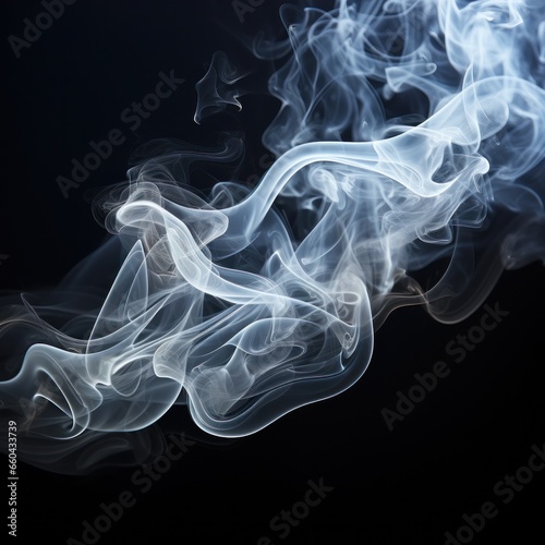 white smoke on a black background