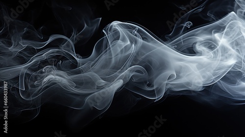white smoke on a black background