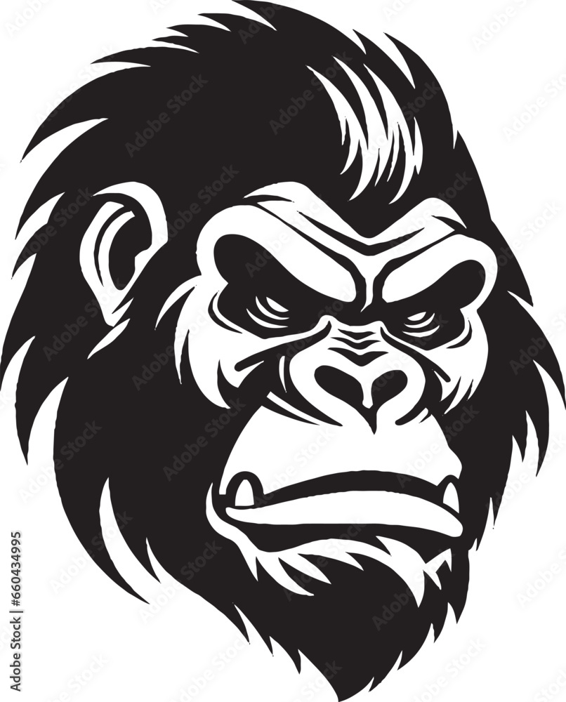 gorilla feroce, logo, tatuaggio, t-shirt 03