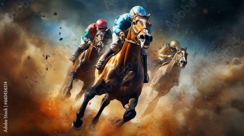 Experience the intensity of futuristic horse racing as driven competitors vie for victory. 