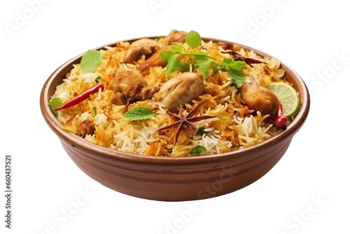 Flavorful Asian Biryani Rice Dish Isolated Transparent Background