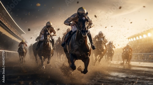 Get ready to be amazed by the digital dexterity of controlled horses as they chase victory.  photo