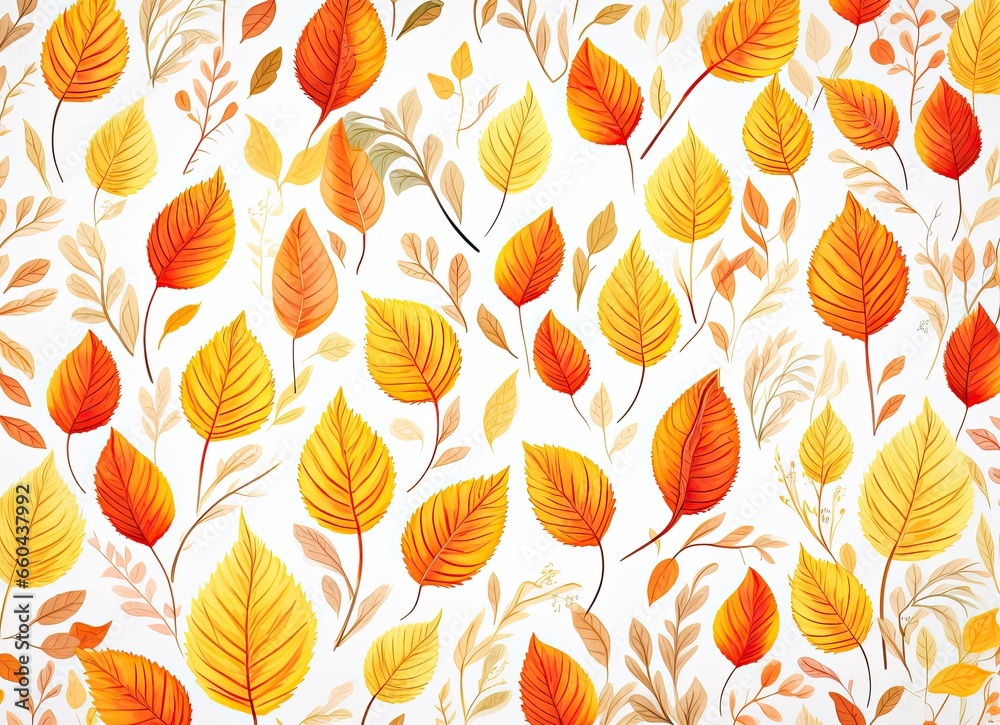 Autumn photo frame on a white background with yellow, orange, and red leaves, perfect for adding text. Generative AI Autumn photo frame on a white background with yellow, orange, and red leaves, perfect for adding text. Generative AI
