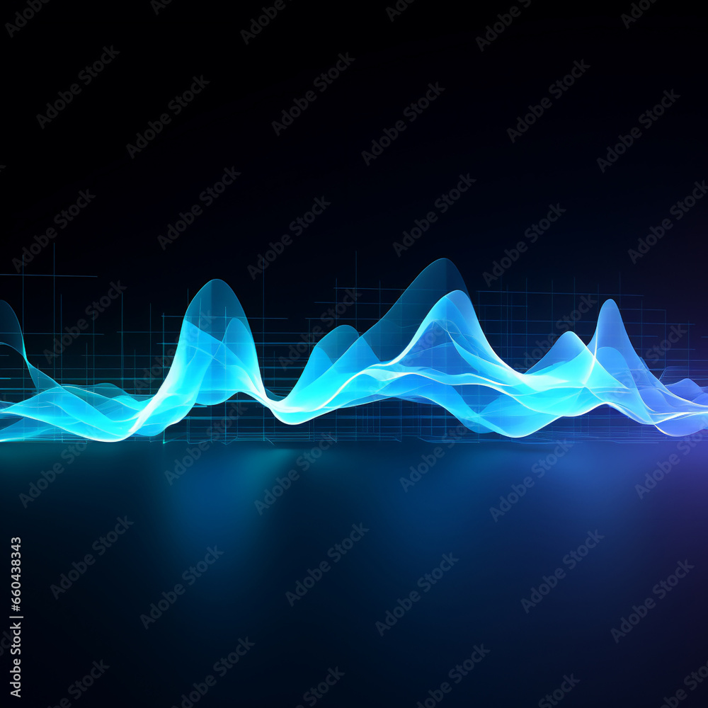 Audio soundwave scope signal as an abstract background depicting a ...