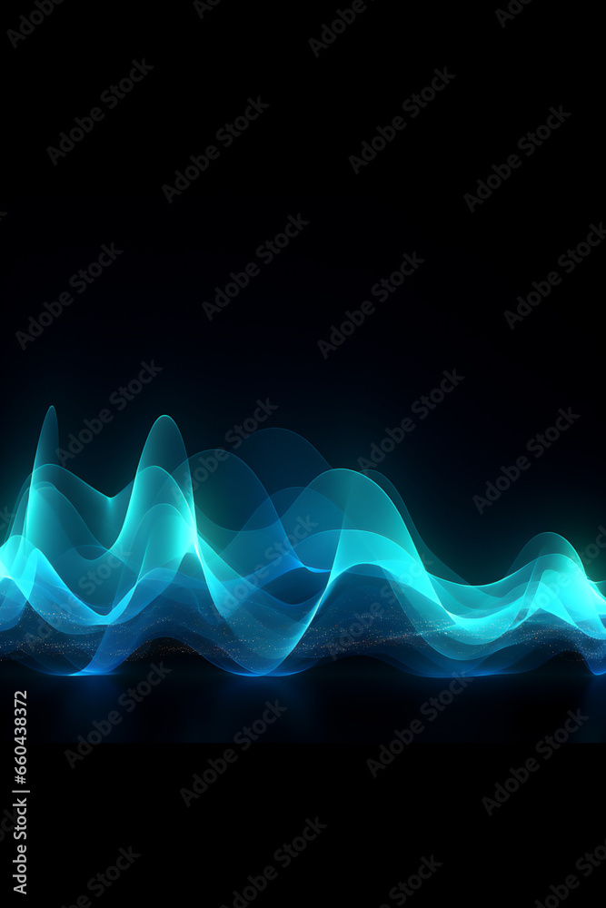 Audio soundwave scope signal as an abstract background depicting a ...