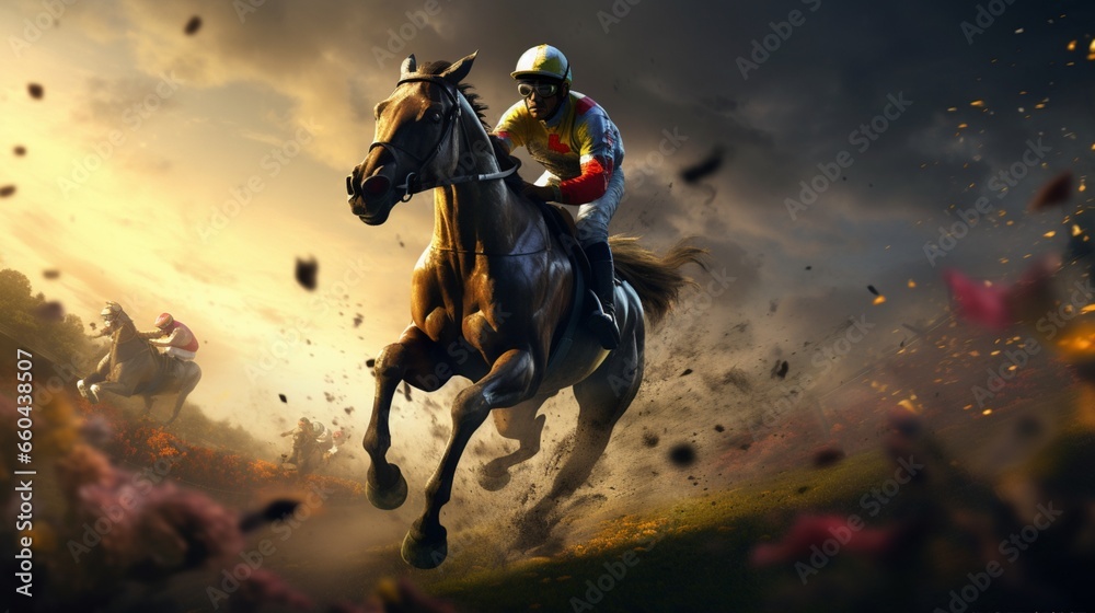 Immerse yourself in the captivating realm of horse racing, where champions emerge. Immerse yourself in the captivating realm of horse racing, where champions emerge.