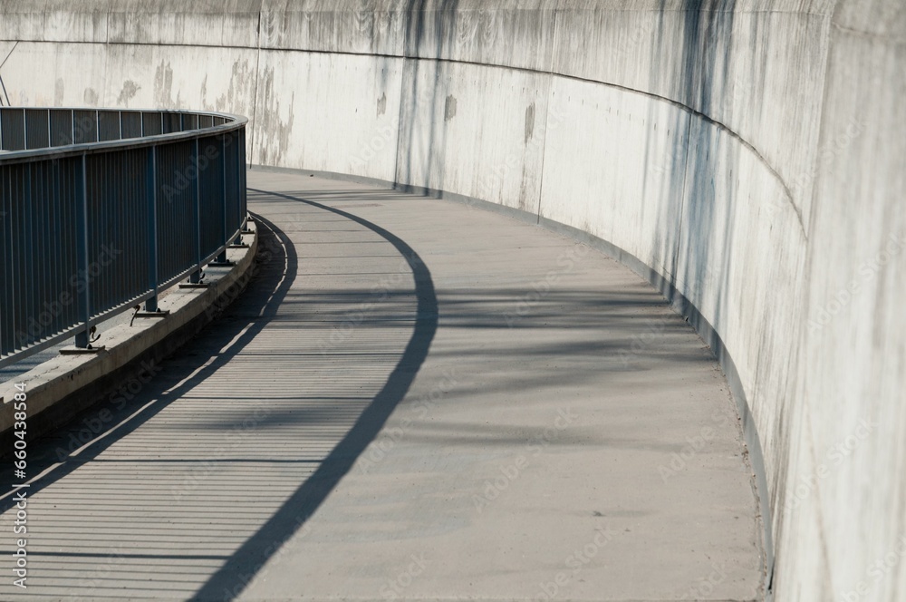 Fototapeta premium Sidewalk at a street underpass