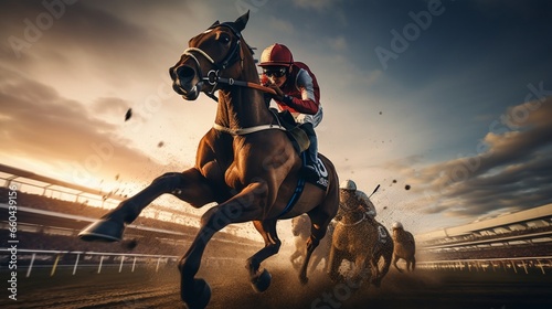 Join the virtual crowd and witness the extraordinary speed and agility of crafted racehorses. 