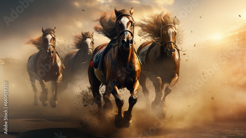 Prepare for a breathtaking experience as engineered horses take center stage in a race for the ages.  © hamad