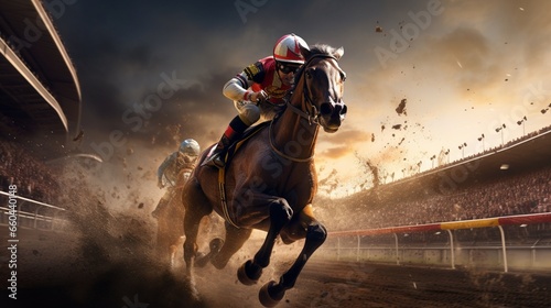 Watch as digital jockeys guide their crafted equine companions to victory with unparalleled skill. 