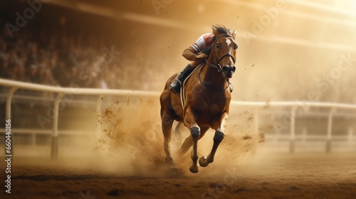 Watch as crafted horses compete with unrivaled precision and speed in the world of racing.  © hamad