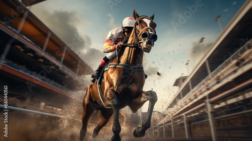 Watch as digital jockeys guide their crafted equine companions to victory with unparalleled skill.  © hamad