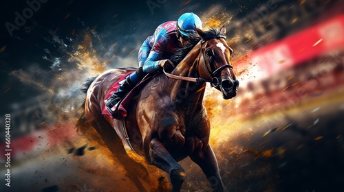 Watch in awe as the virtual racetrack comes alive with the speed and power of controlled horses.  © hamad