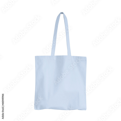 Blank tote bag mockup for presentation design, prints, patterns. Baby blue canvas tote bag