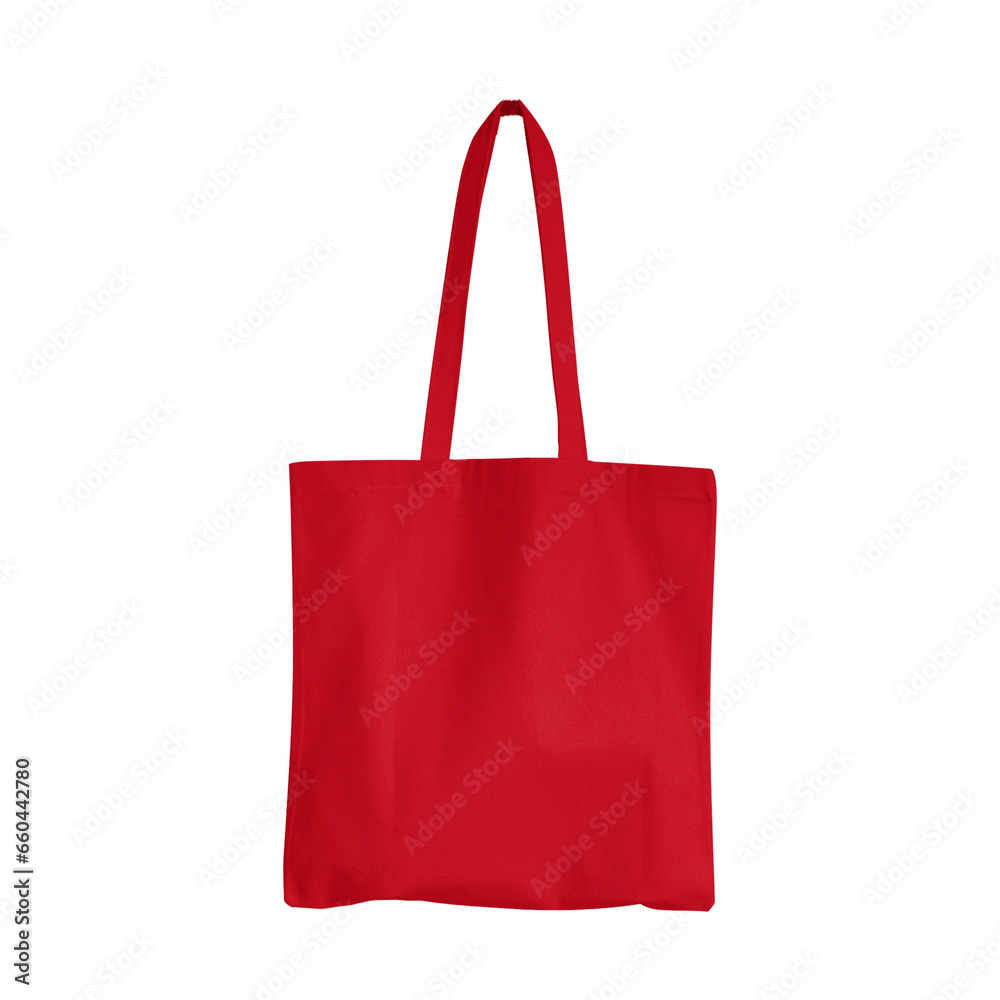 Blank tote bag mockup for presentation design, prints, patterns. Red canvas tote bag Blank tote bag mockup for presentation design, prints, patterns. Red canvas tote bag