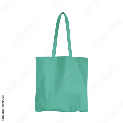 Blank tote bag mockup for presentation design, prints, patterns. Teal canvas tote bag