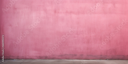 Pink and rough texture background with blank wallpaper. Worn wall and peeling paint.