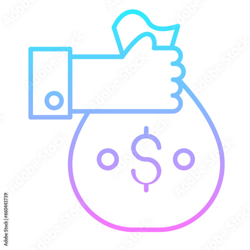 Self Employed Income Gradient Icon