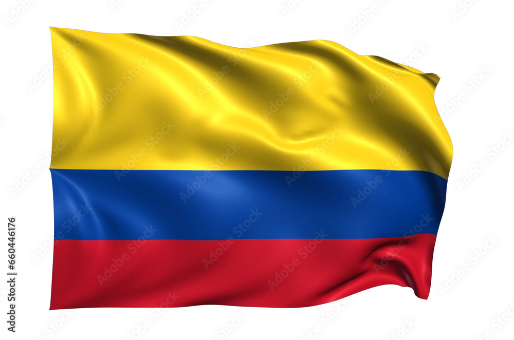 Fototapeta premium Colombia Flag on transparent background