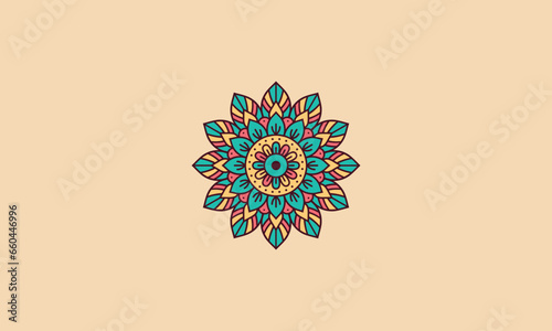Luxury ornamental colorful mandala design vector, background design.