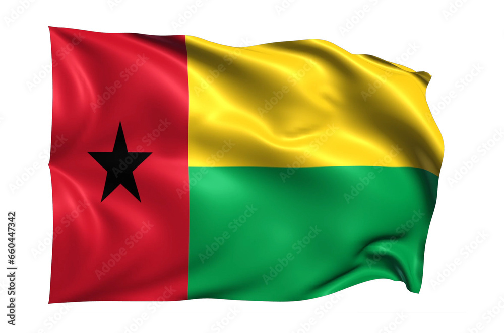  Guinea-Bissau Flag on transparent background