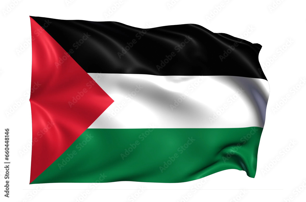 Obraz premium Palestine Flag on transparent background