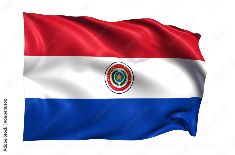 Paraguay Flag on transparent background Paraguay Flag on transparent background
