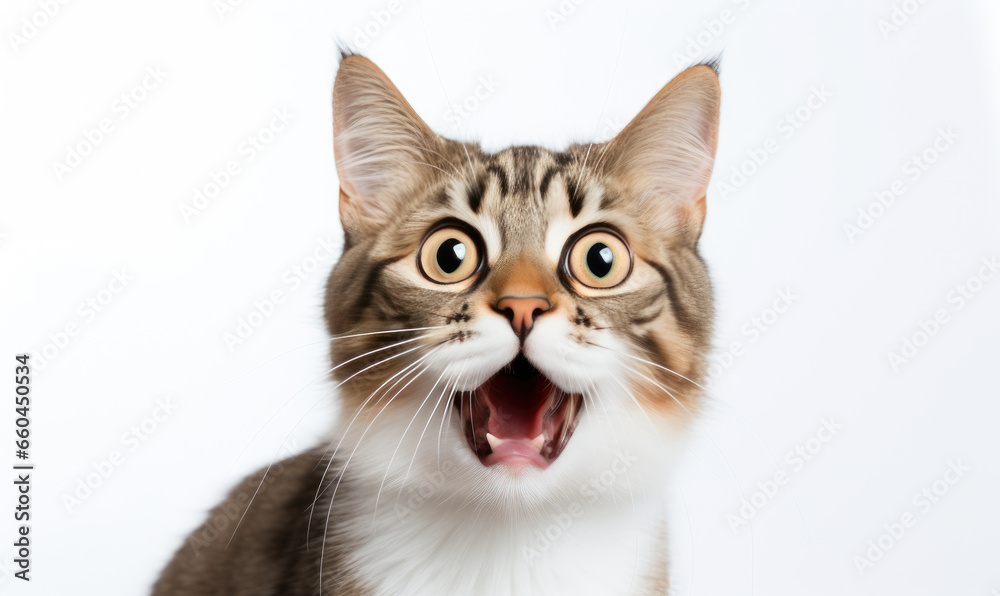 Intrigued cat gazes directly into the camera. Intrigued cat gazes directly into the camera.