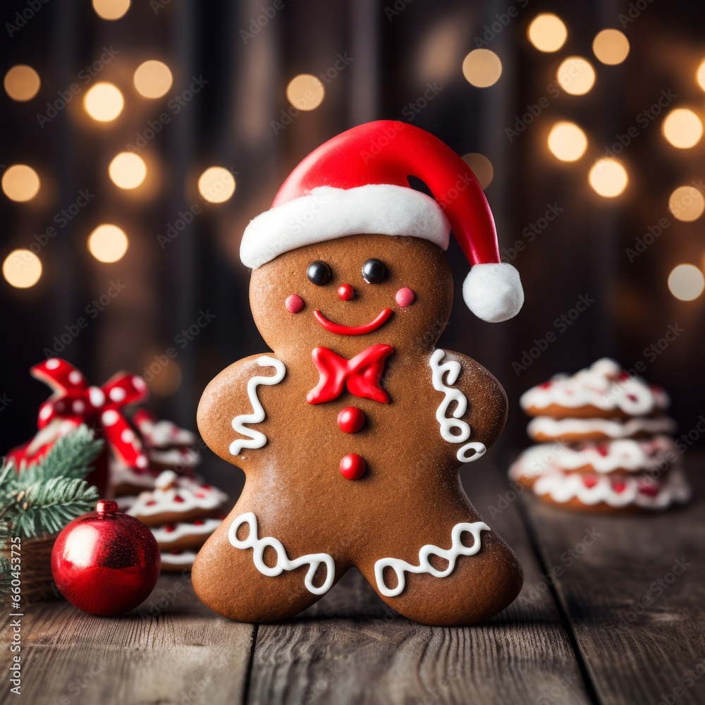 Christmas food bakery bake baking photography background - Closeup of many gingerbread man cookies on wooden table