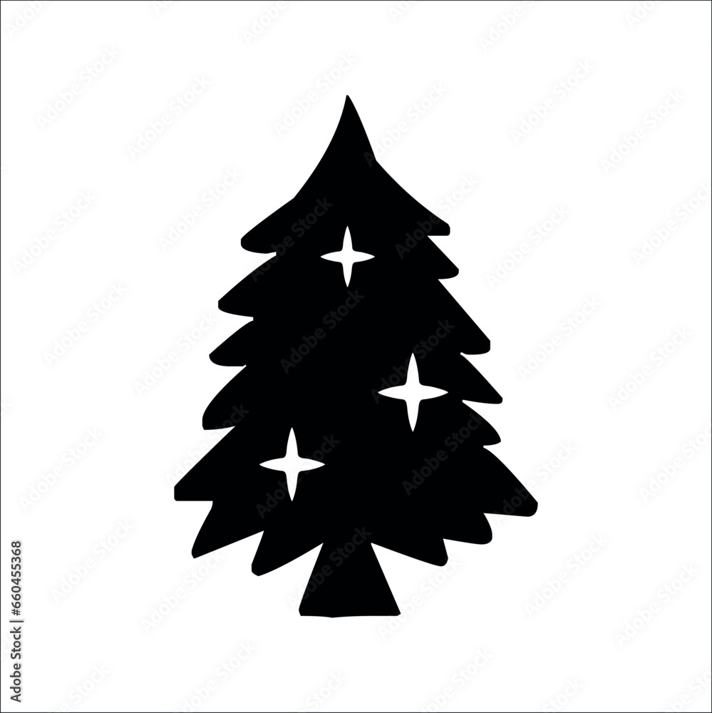 Fototapeta premium Christmas Tree Bundle, Christmas Tree silhouette, Christmas Tree Svg, Christmas Tree Clipart, Christmas Tree Png, Christmas Tree Vector