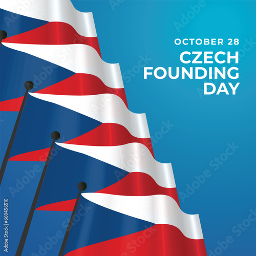 Flyers promoting Czech Founding Day or associated events can feature vector images regarding the holiday. design of a flyer, a celebration.