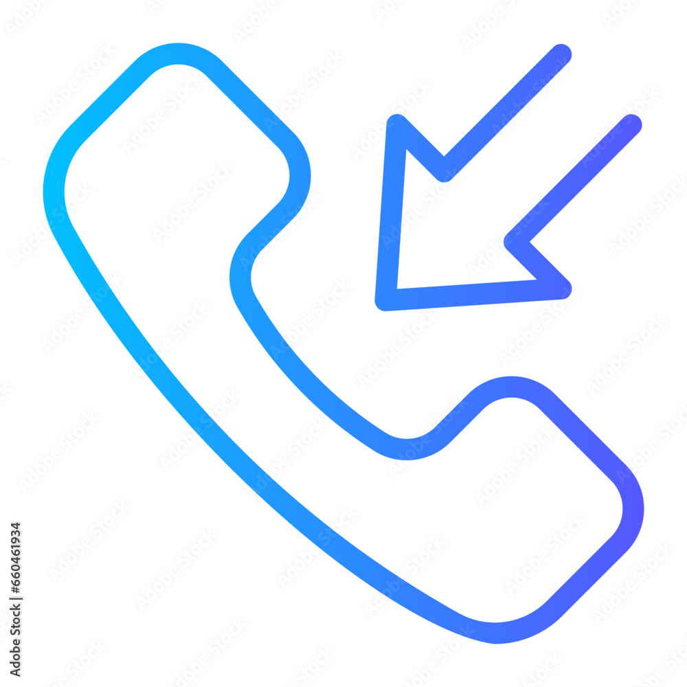 incoming call gradient icon
