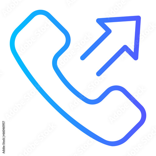 outgoing call gradient icon