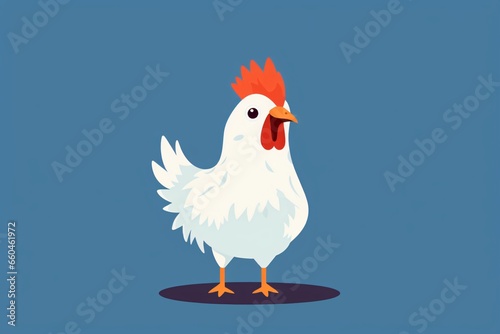 A cartoon illustration of a chicken to raise awareness for animal cruelty photo