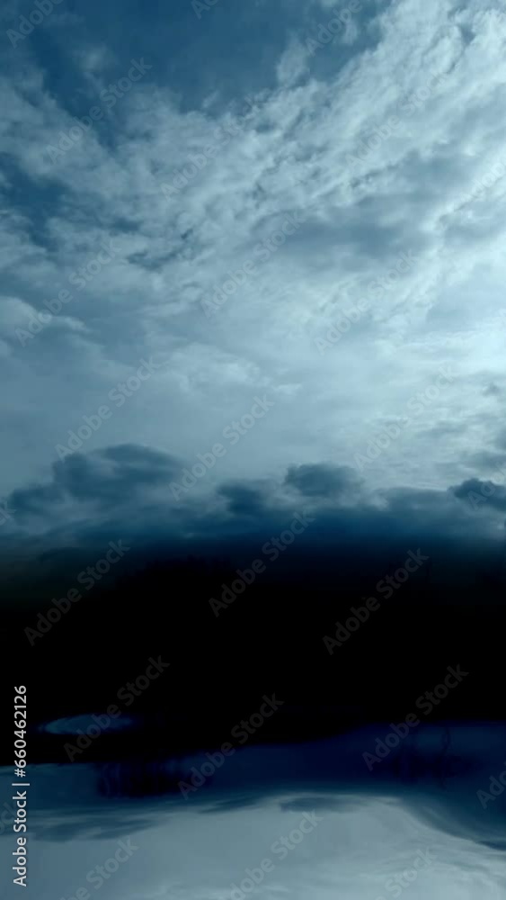 Stormy Clouds Over Dark Ocean vertical video