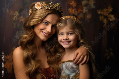 smiling woman posing with her daughter