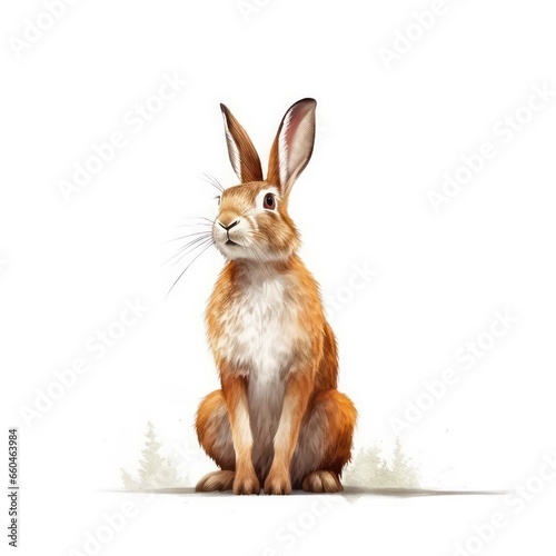 rabbit on white © Stasie