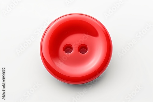 A red button isolated on a white background