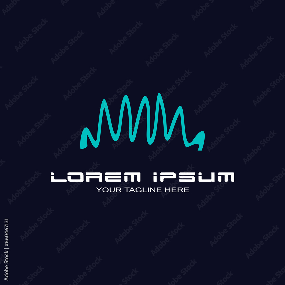 Abstract audio icon or sound wave logo with a sleek and modern design.