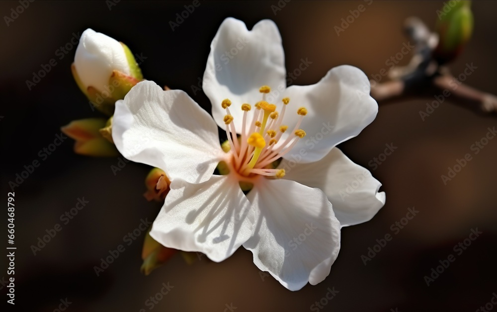 Obraz premium Almond flower. AI, Generative AI